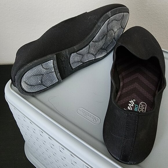 Skechers Cleo "Sherlock" Black Loafer Knit Flats Women's Size 8 - Picture 5 of 5